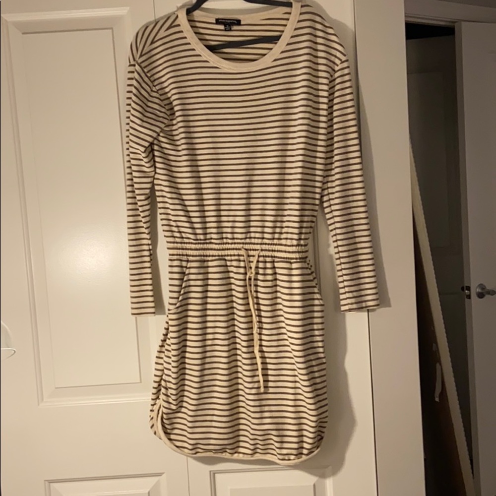Brown and cream Sweatshirt dress